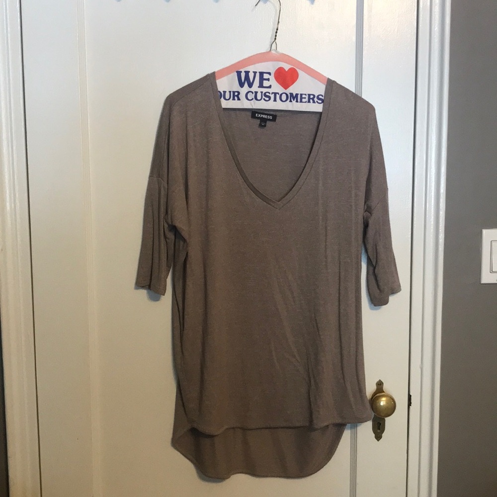 Camel colored V-Neck tunic